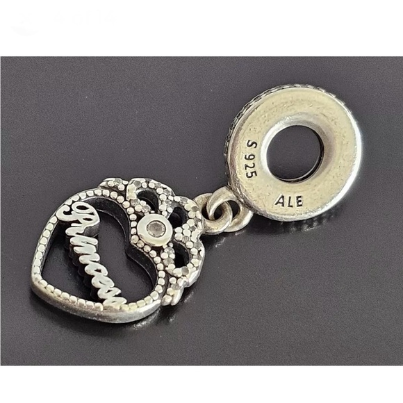 Sterling Silver Pandora Charm Bracelet W/ Princess Charm👑 - Picture 6 of 12